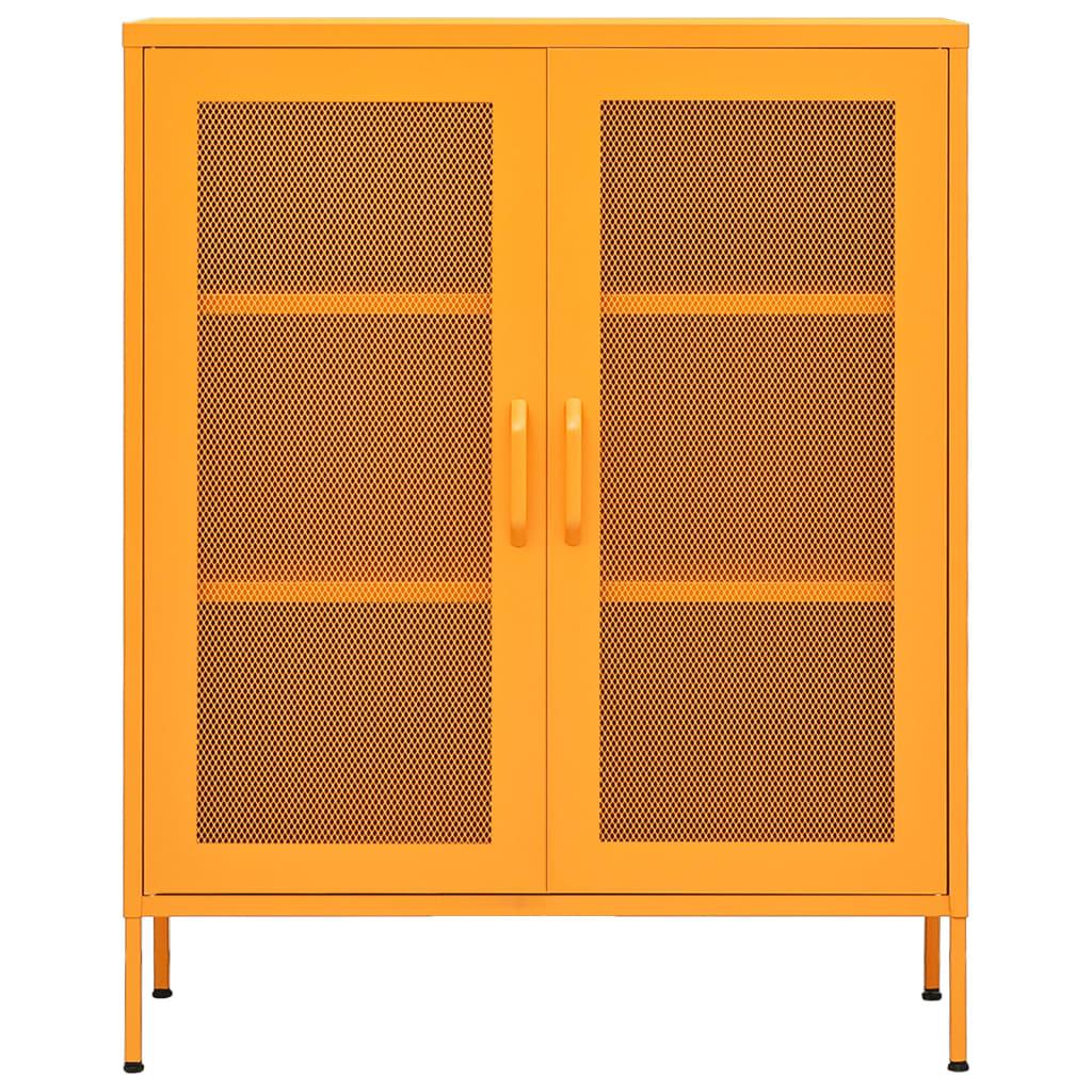 Storage Cabinet Mustard Yellow 31.5"x13.8"x40" Steel at Set Shop and Smile