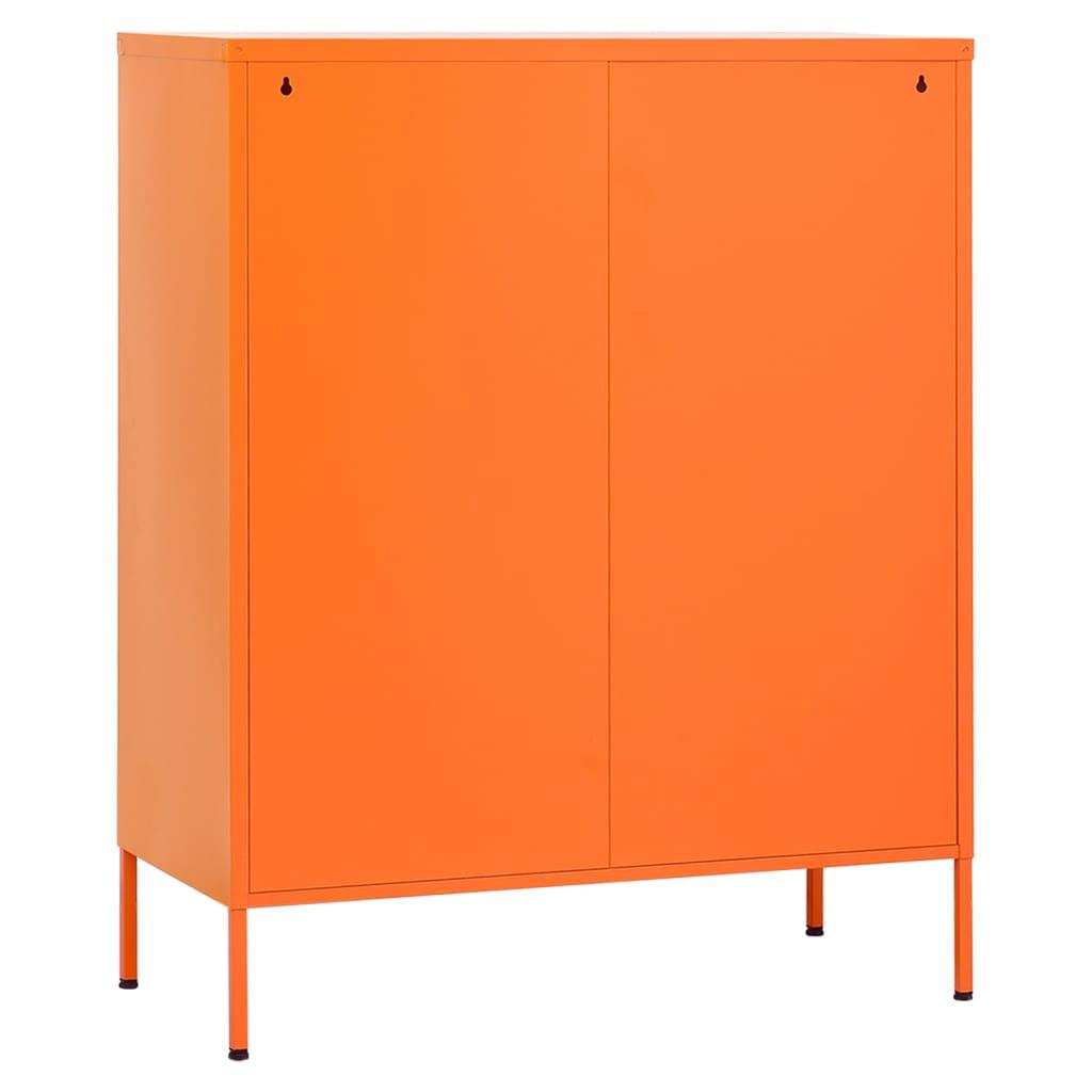 Storage Cabinet Orange 31.5"x13.8"x40" Steel at Set Shop and Smile