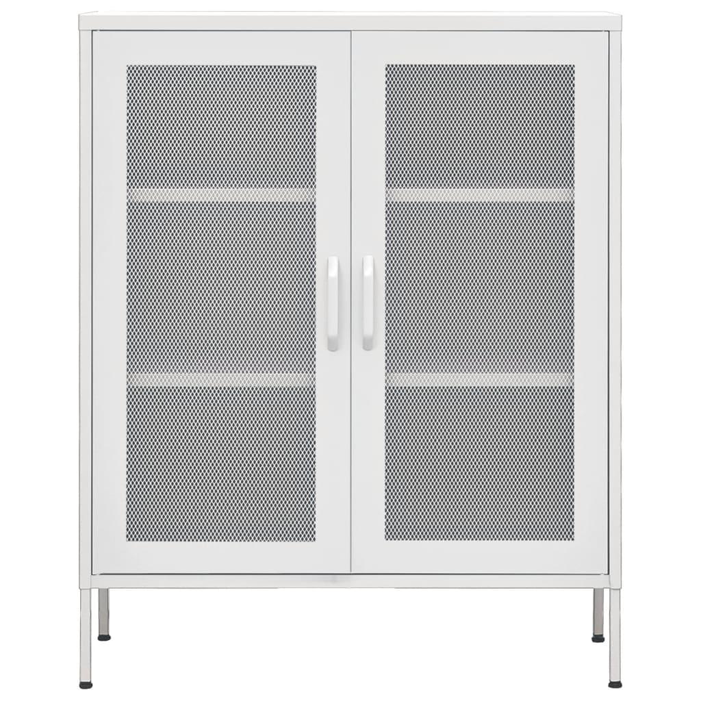 Storage Cabinet White 31.5"x13.8"x40" Steel at Set Shop and Smile