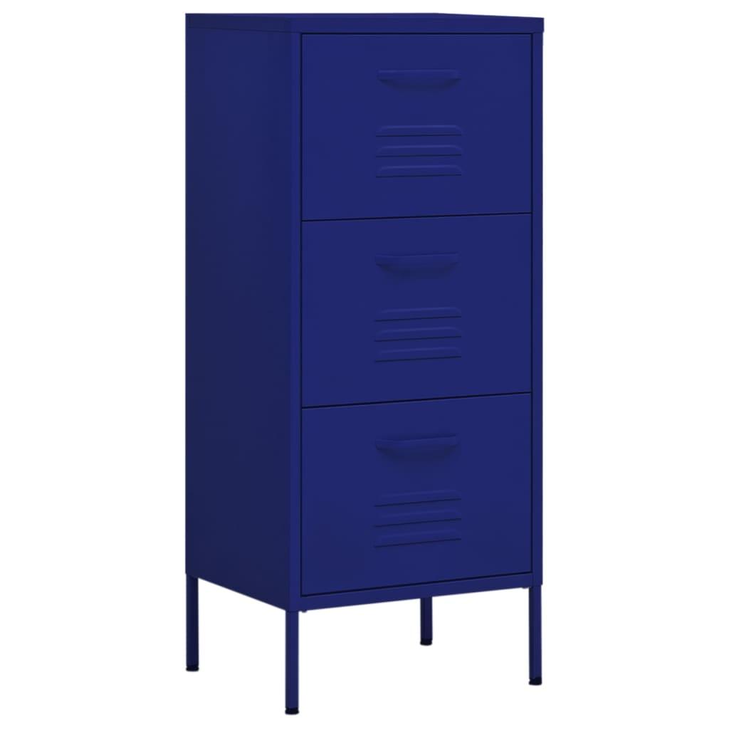 Storage Cabinet Navy Blue 16.7"x13.8"x40" Steel at Set Shop and Smile