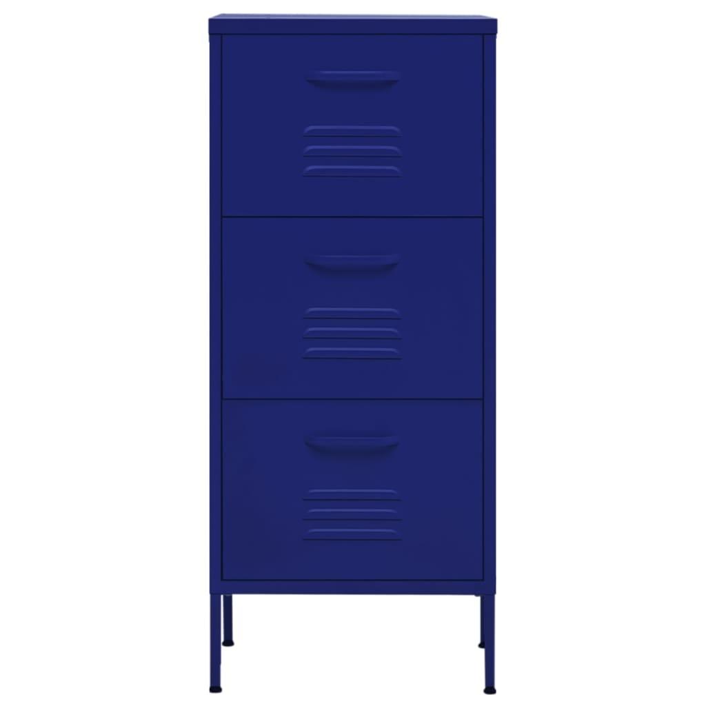Storage Cabinet Navy Blue 16.7"x13.8"x40" Steel at Set Shop and Smile