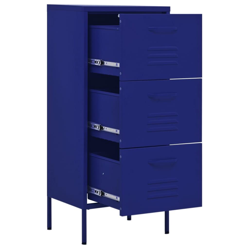 Storage Cabinet Navy Blue 16.7"x13.8"x40" Steel at Set Shop and Smile
