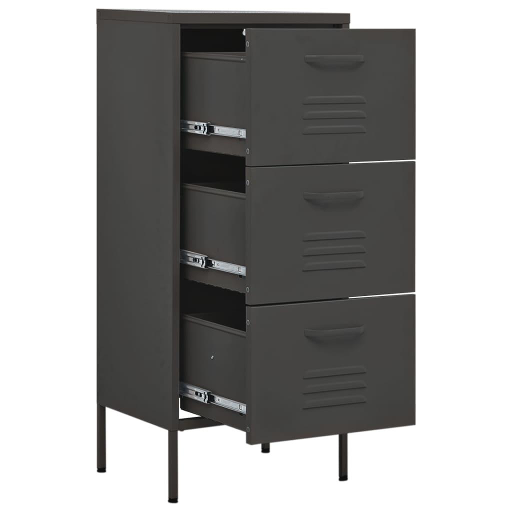 Storage Cabinet Anthracite 16.7"x13.8"x40" Steel at Set Shop and Smile