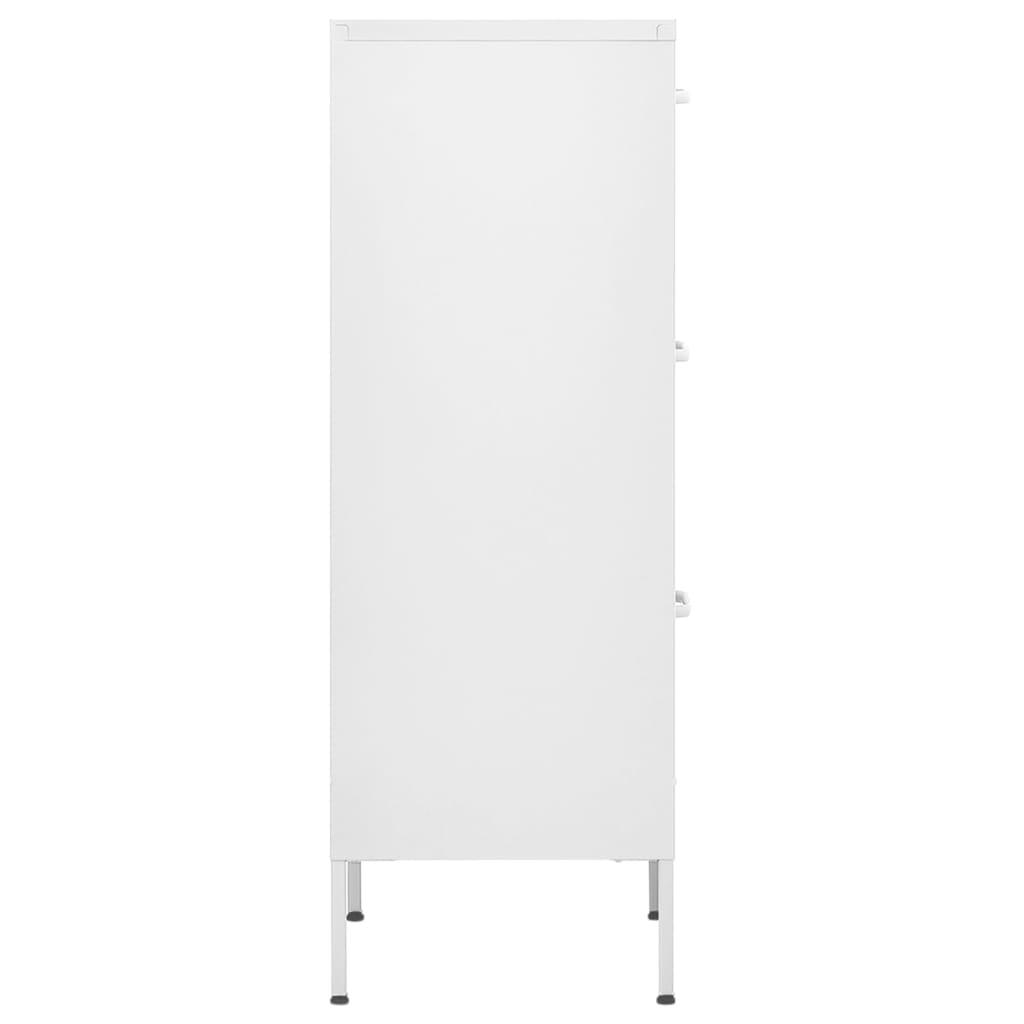 Storage Cabinet White 16.7"x13.8"x40" Steel at Set Shop and Smile