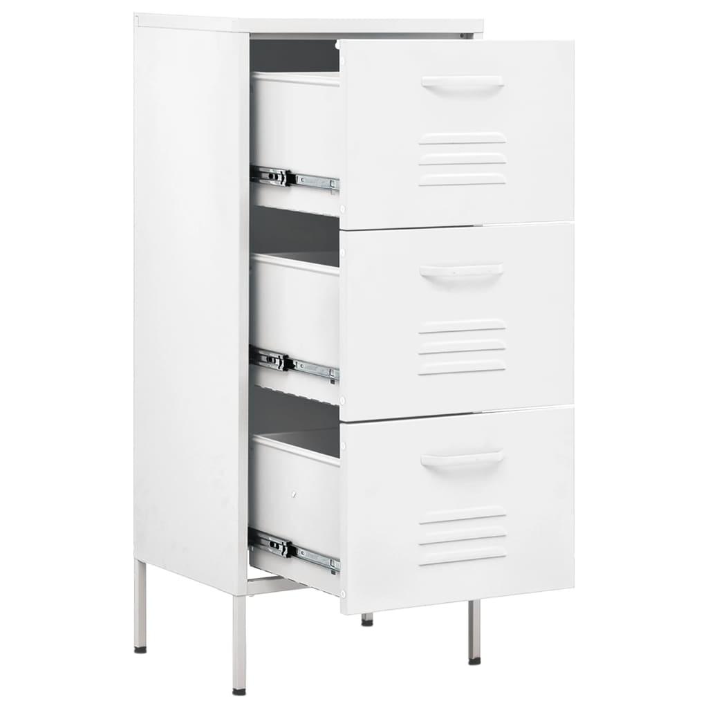 Storage Cabinet White 16.7"x13.8"x40" Steel at Set Shop and Smile
