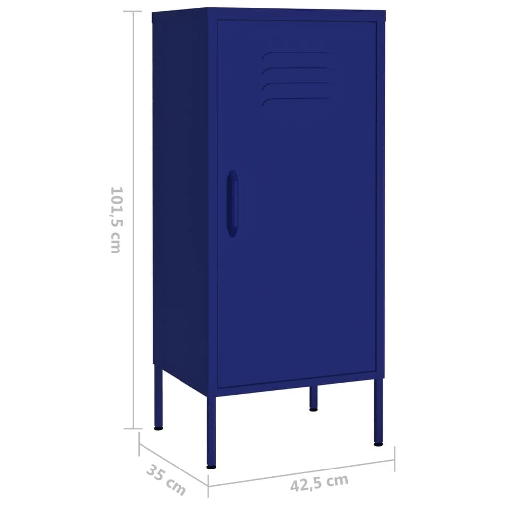 Storage Cabinet Navy Blue 16.7"x13.8"x40" Steel at Set Shop and Smile