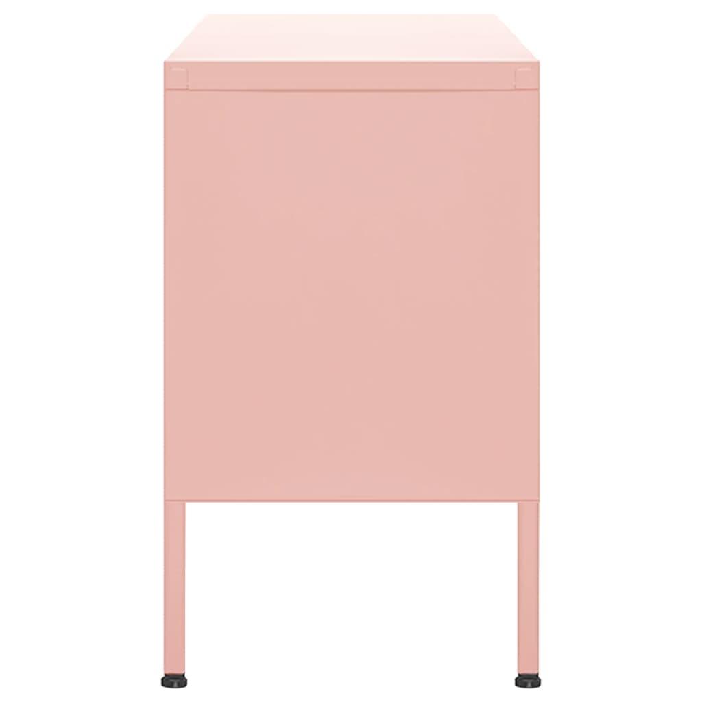 TV Stand Pink 41.3"x13.8"x19.7" Steel at Set Shop and Smile