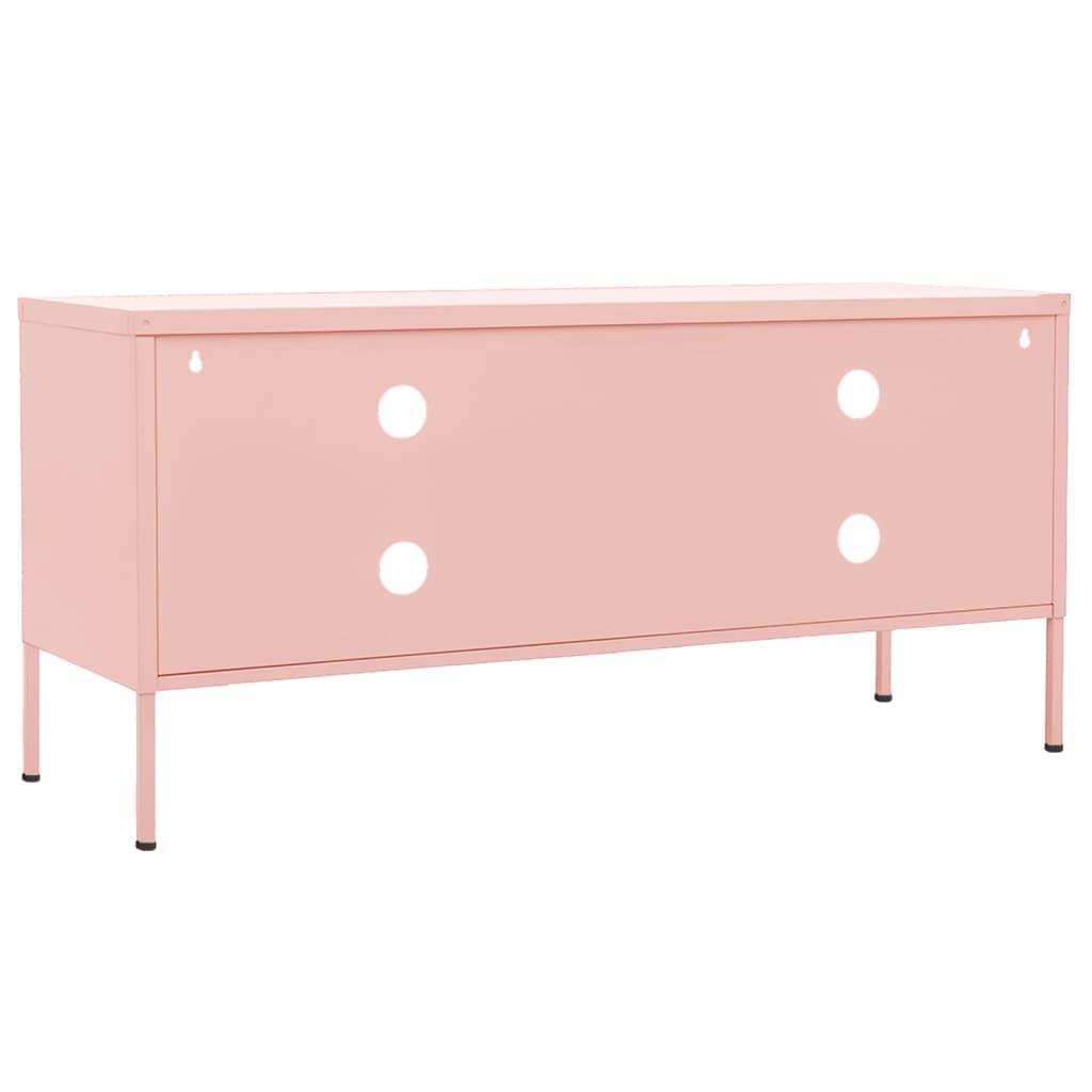 TV Stand Pink 41.3"x13.8"x19.7" Steel at Set Shop and Smile