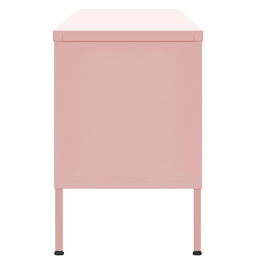 TV Stand Pink 41.3"x13.8"x19.7" Steel at Set Shop and Smile