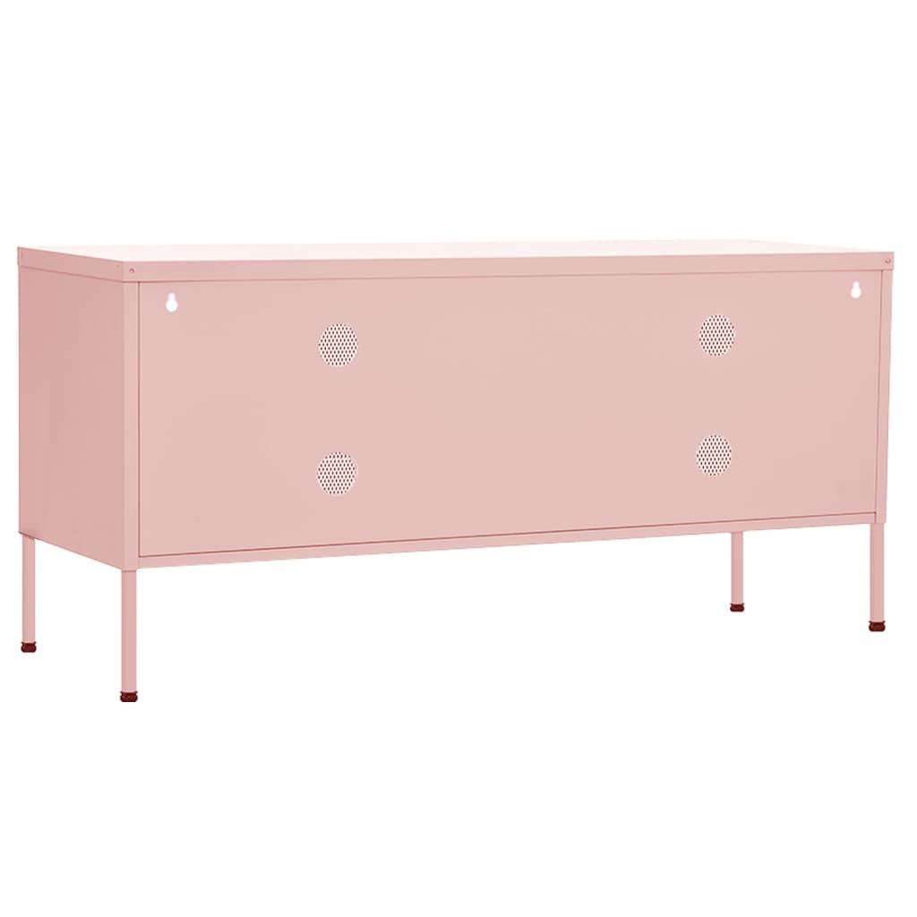 TV Stand Pink 41.3"x13.8"x19.7" Steel at Set Shop and Smile