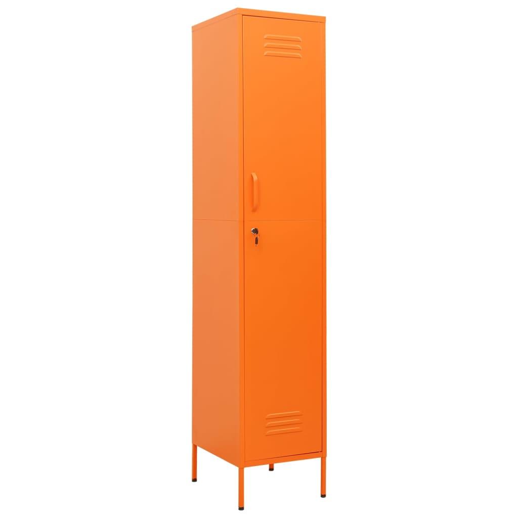 Locker Cabinet Orange 13.8"x18.1"x70.9" Steel at Set Shop and Smile