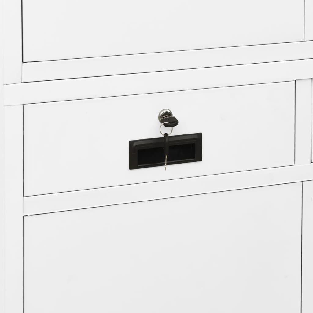 Office Cabinet White 35.4"x15.7"x70.9" Steel at Set Shop and Smile