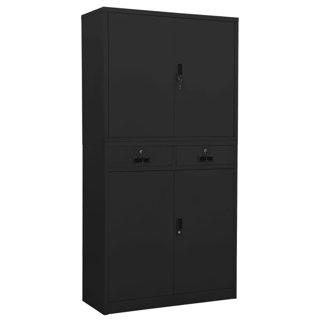 Office Cabinet Anthracite 35.4"x15.7"x70.9" Steel at Set Shop and Smile
