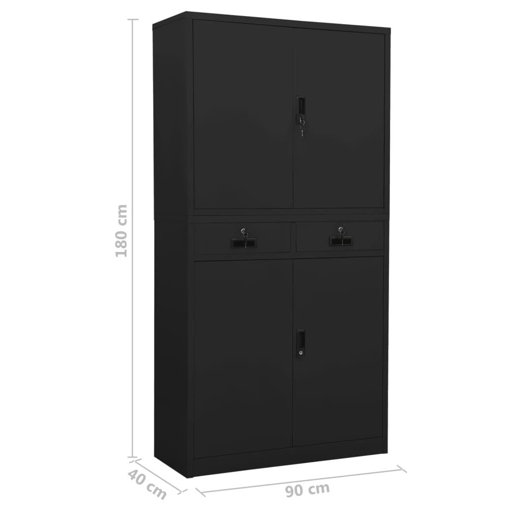 Office Cabinet Anthracite 35.4"x15.7"x70.9" Steel at Set Shop and Smile