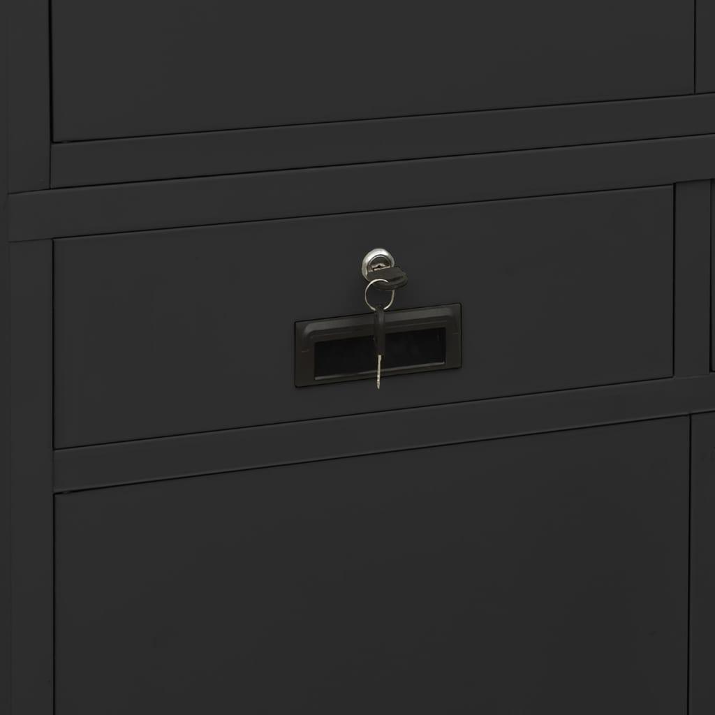 Office Cabinet Anthracite 35.4"x15.7"x70.9" Steel at Set Shop and Smile