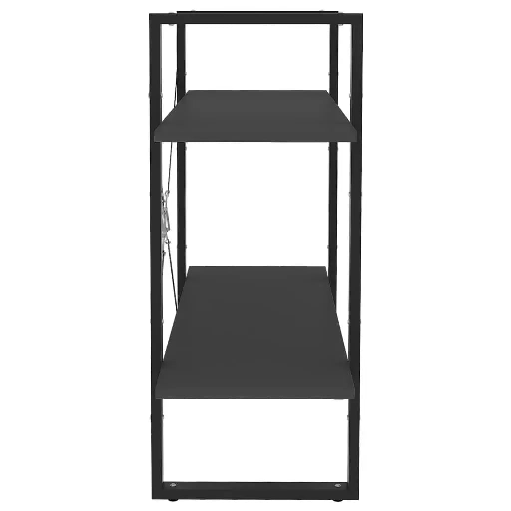 2-Tier Book Cabinet Gray 31.5"x11.8"x27.6" Engineered Wood at Set Shop and Smile