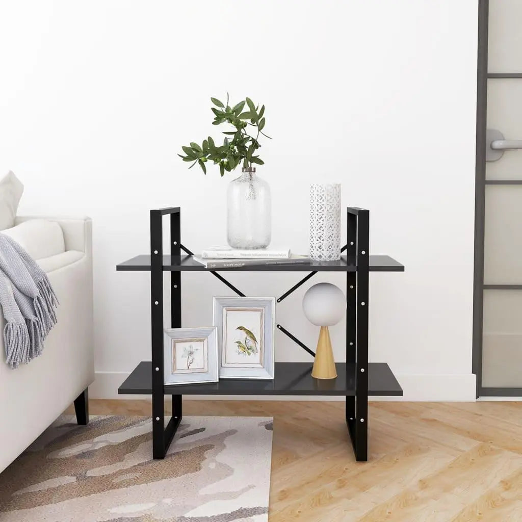 2-Tier Book Cabinet Gray 31.5"x11.8"x27.6" Engineered Wood at Set Shop and Smile