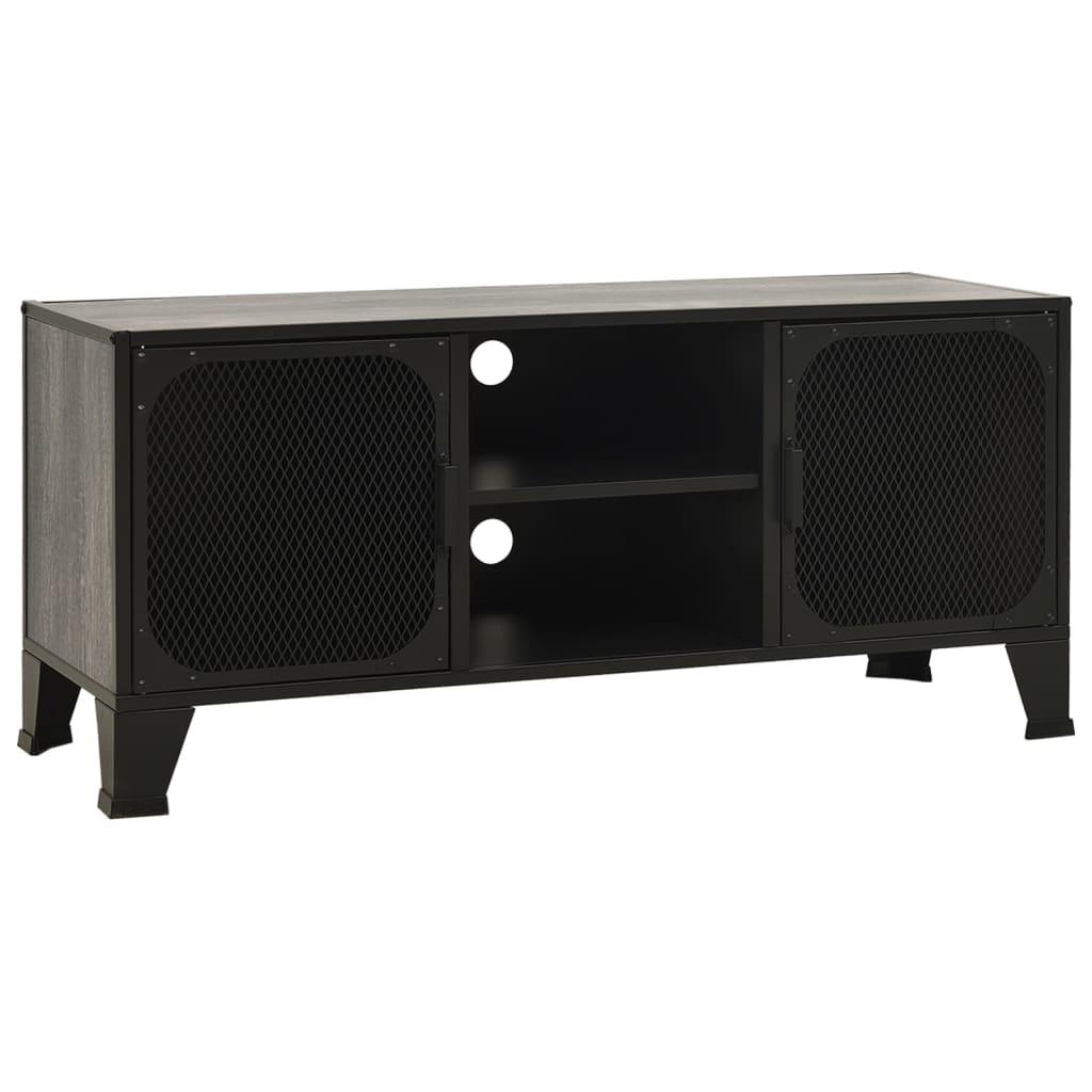 TV Cabinet Gray 41.3"x14.2"x18.5" Metal and MDF at Set Shop and Smile