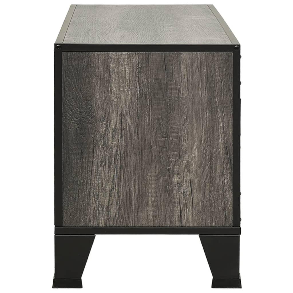TV Cabinet Gray 41.3"x14.2"x18.5" Metal and MDF at Set Shop and Smile