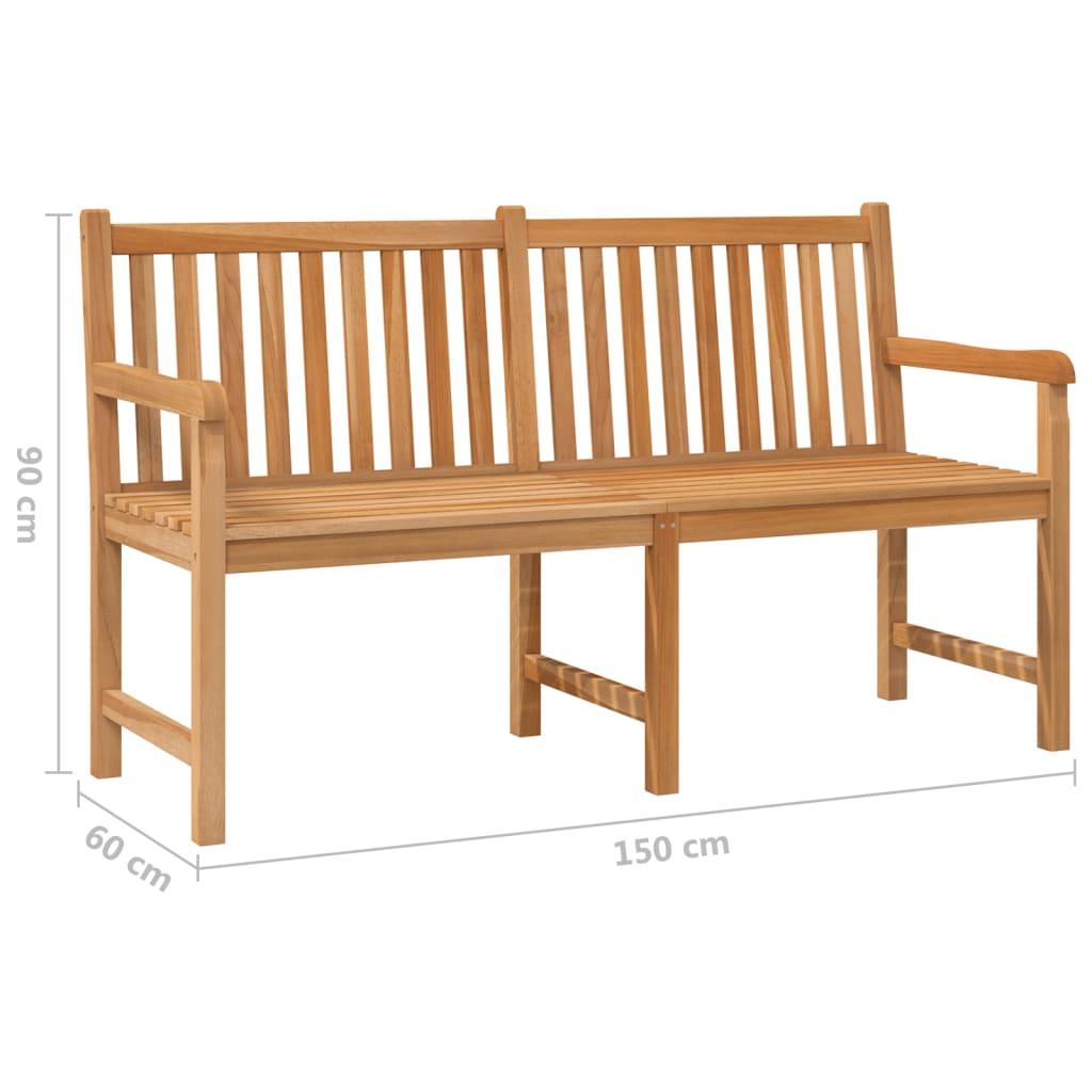 Patio Bench 59.1" Solid Teak Wood at Set Shop and Smile