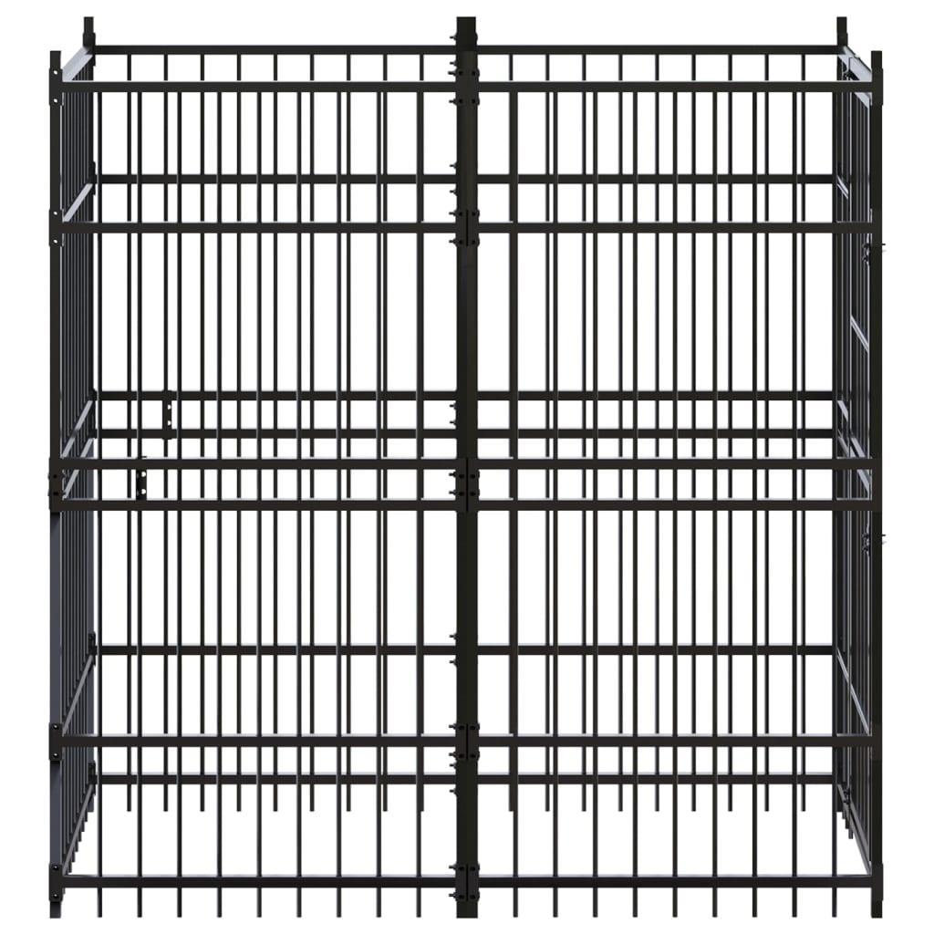Outdoor Dog Kennel Steel 19.8 ft² at Set Shop and Smile