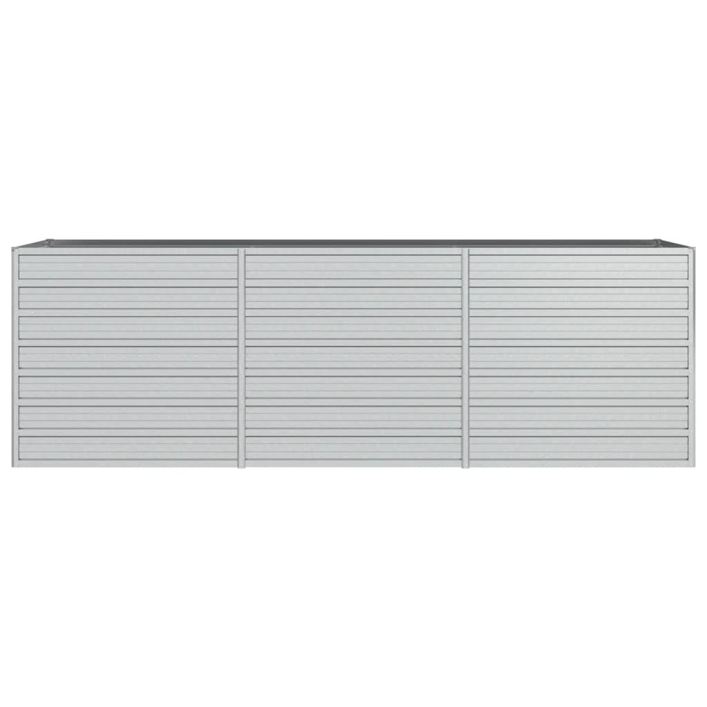 Garden Raised Bed 94.5"x31.5"x30.3" Galvanized Steel Silver at Set Shop and Smile