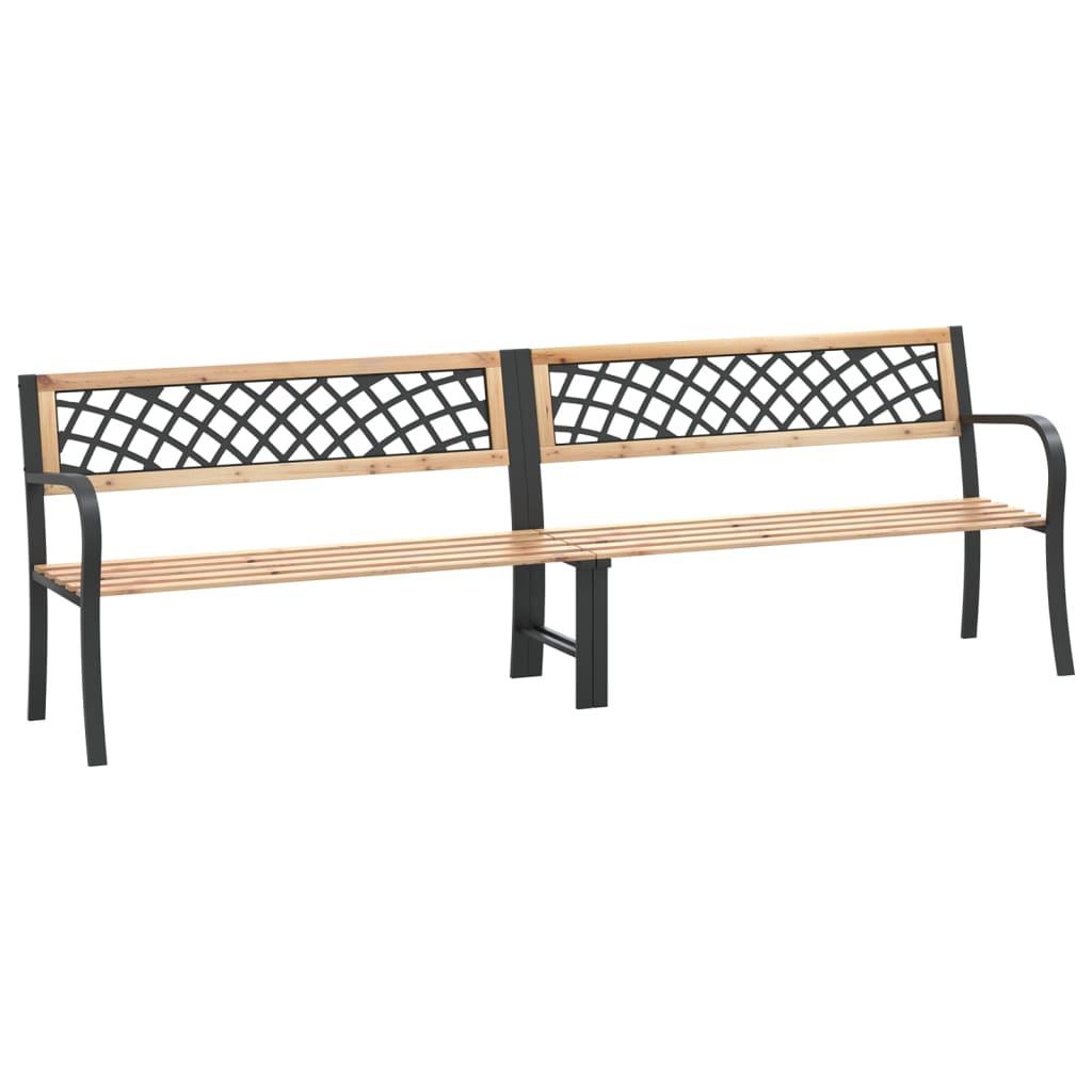 Twin Patio Bench 93.7" Chinese Fir Wood at Set Shop and Smile