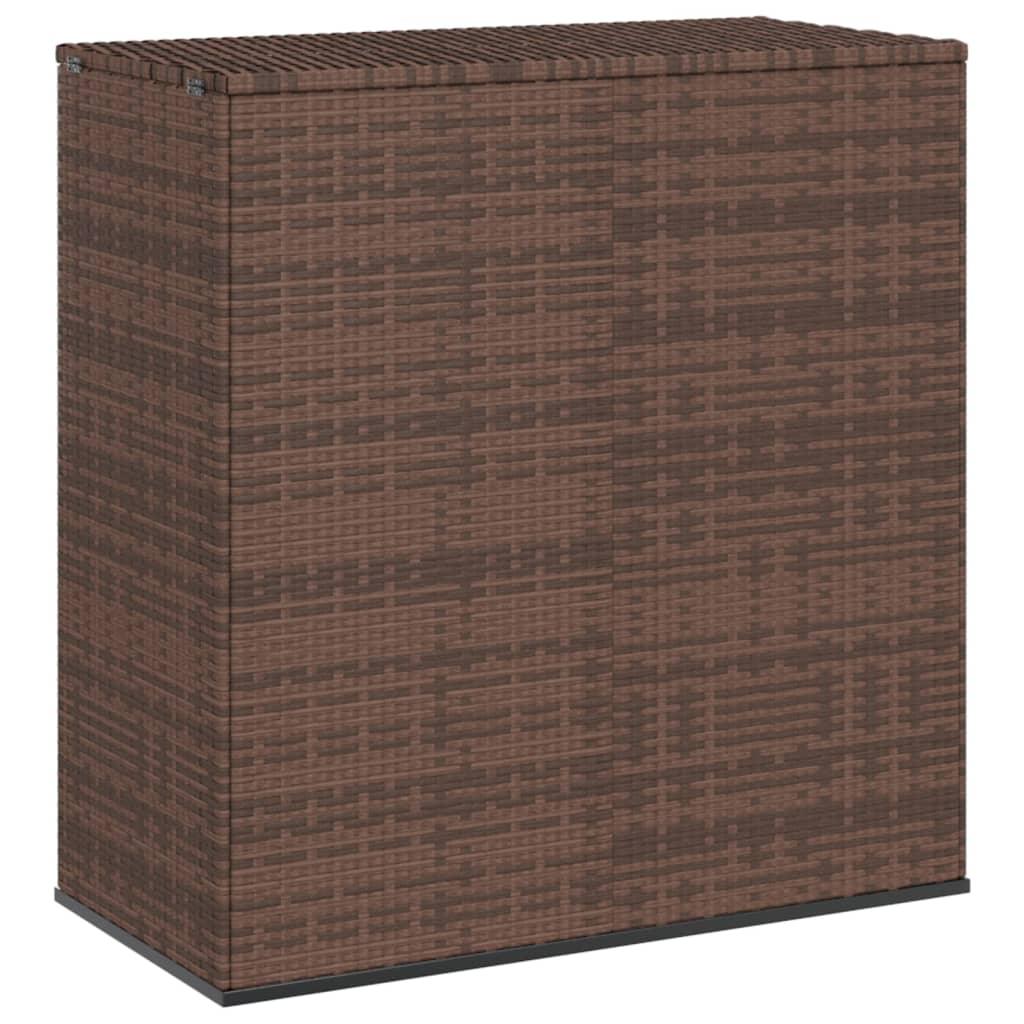 Patio Cushion Box PE Rattan Brown at Set Shop and Smile