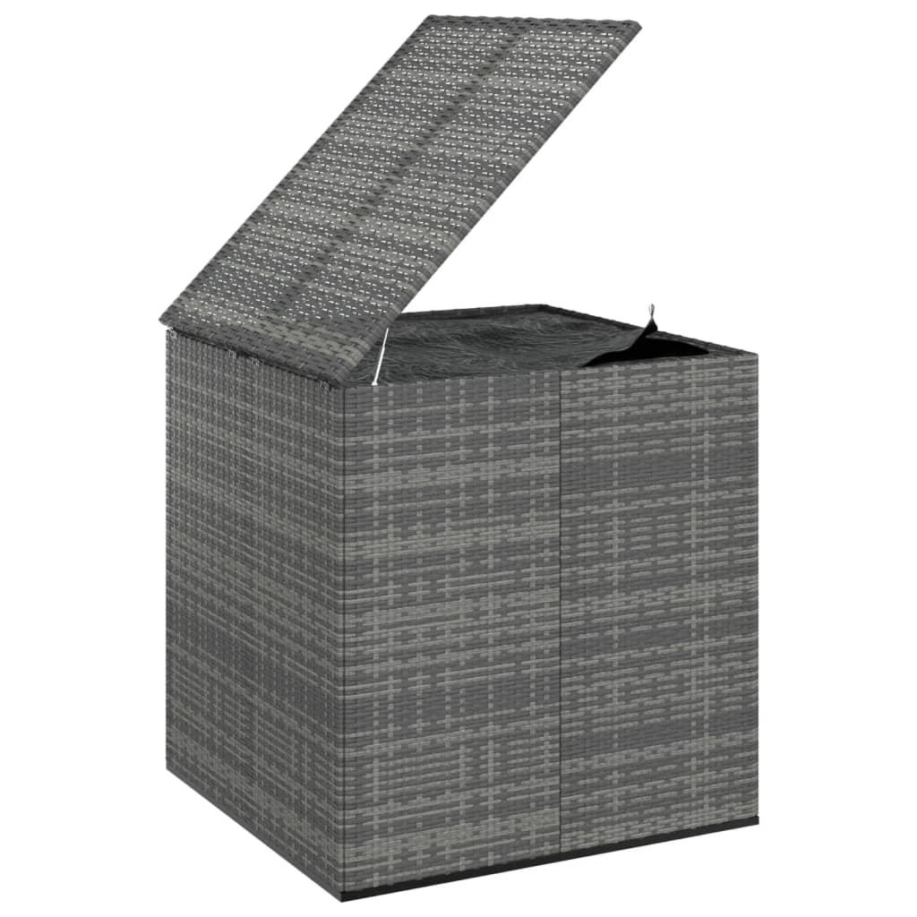 Patio Cushion Box PE Rattan Gray at Set Shop and Smile