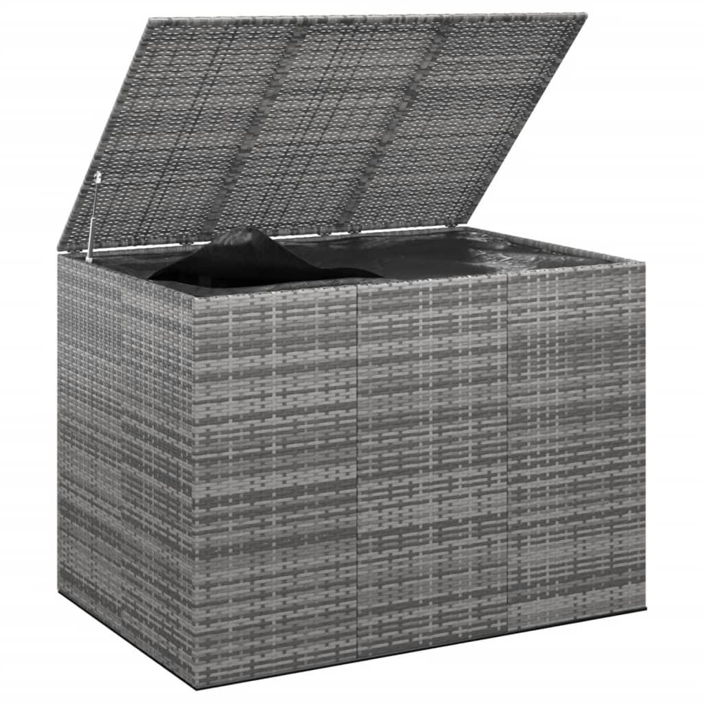 Patio Cushion Box PE Rattan Gray at Set Shop and Smile