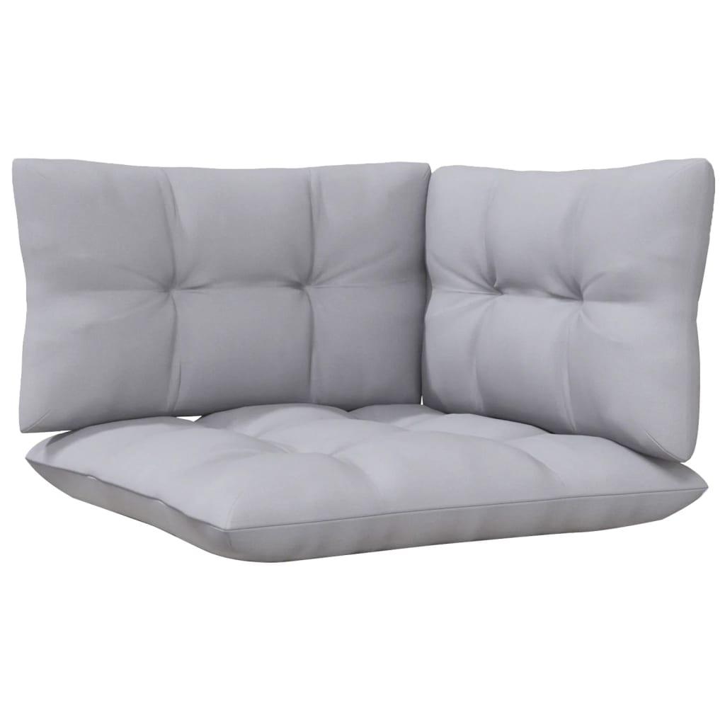 2-Seater Patio Sofa with Gray Cushions Solid Pinewood at Set Shop and Smile