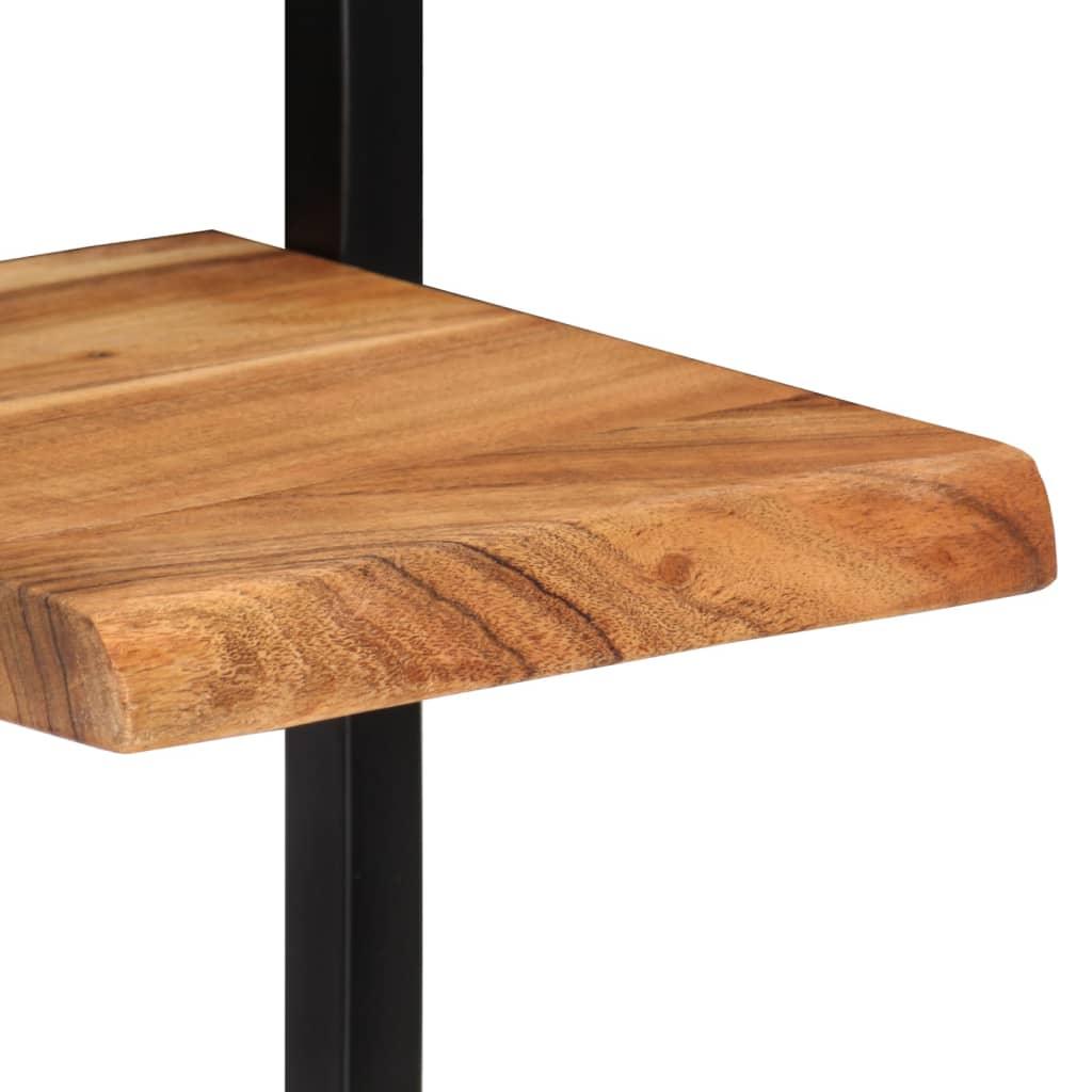 Wall Shelves 2 pcs 9.8"x9.8"x29.5" Solid Wood Acacia and Steel at Set Shop and Smile