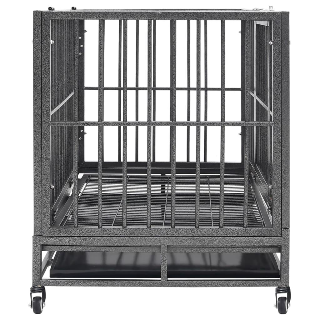 Dog Cage with Wheels Steel 40.2"x28.3"x33.5" at Set Shop and Smile