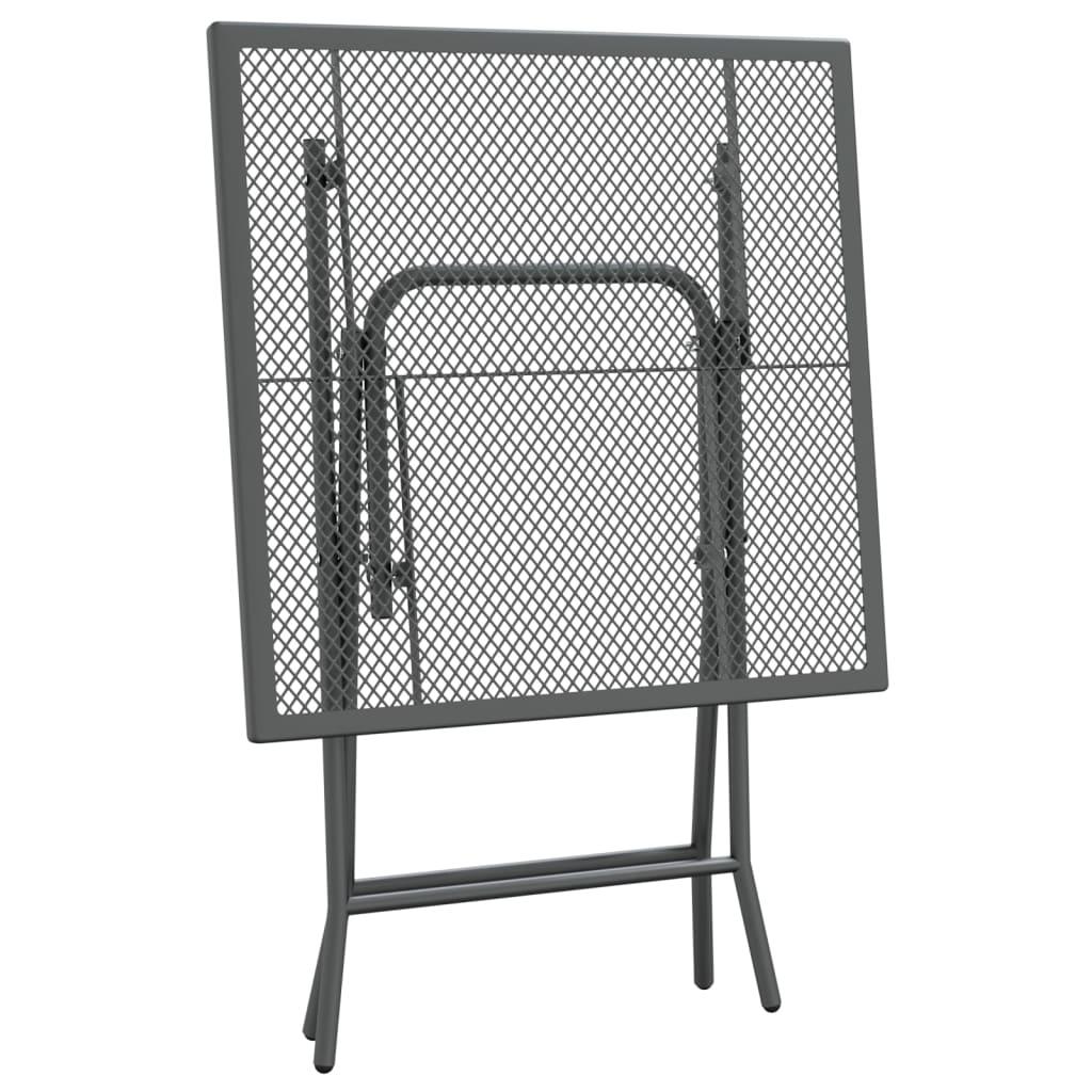 Patio Table 23.6"x23.6"x28.3" Expanded Metal Mesh Anthracite at Set Shop and Smile
