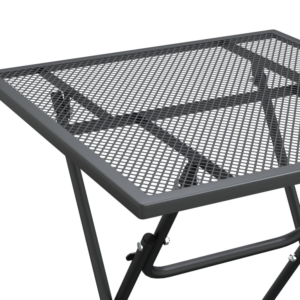 Patio Table 23.6"x23.6"x28.3" Expanded Metal Mesh Anthracite at Set Shop and Smile