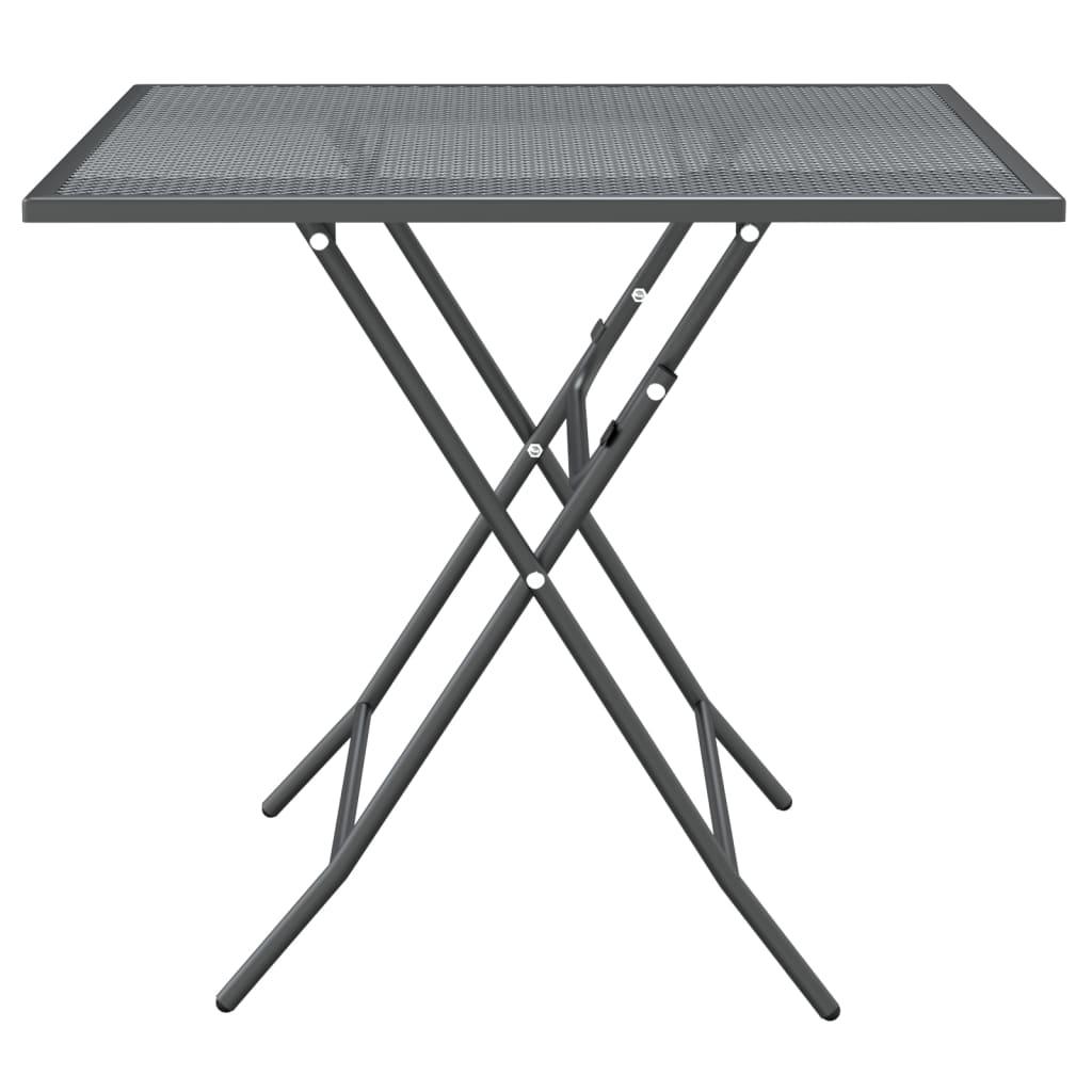 Patio Table 31.5"x31.5"x28.3" Expanded Metal Mesh Anthracite at Set Shop and Smile