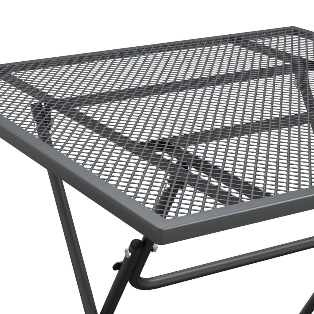 Patio Table 31.5"x31.5"x28.3" Expanded Metal Mesh Anthracite at Set Shop and Smile