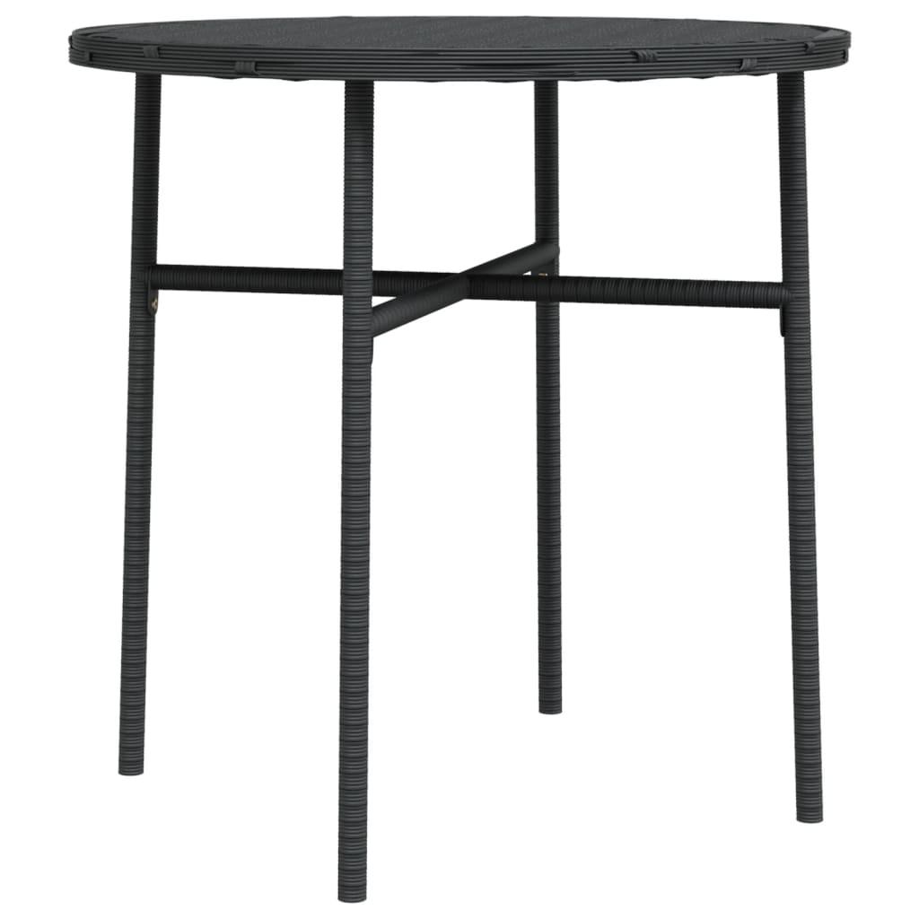 Tea Table Black 17.7" Poly Rattan at Set Shop and Smile