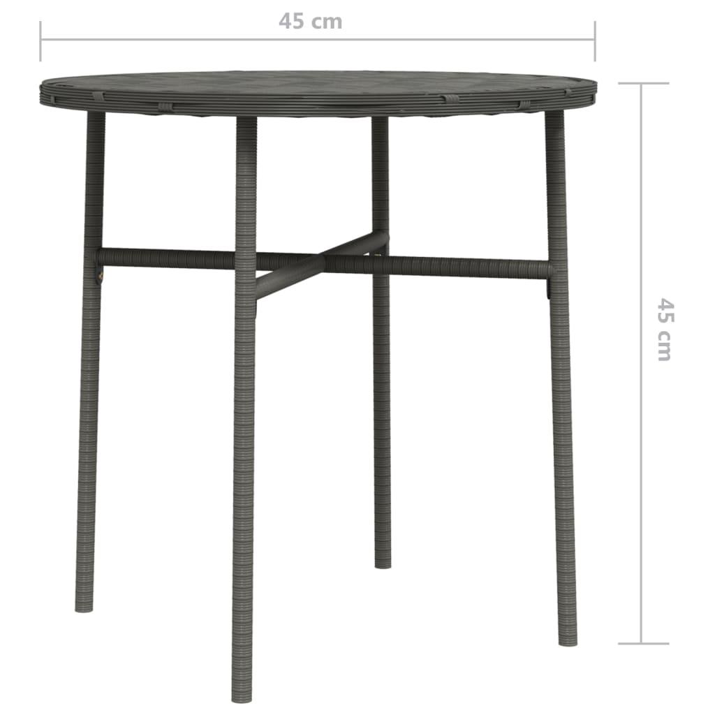Tea Table Gray 17.7" Poly Rattan at Set Shop and Smile