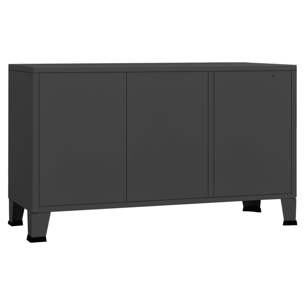 Industrial Sideboard Anthracite 41.3"x13.8"x24.4" Metal and Glass at Set Shop and Smile