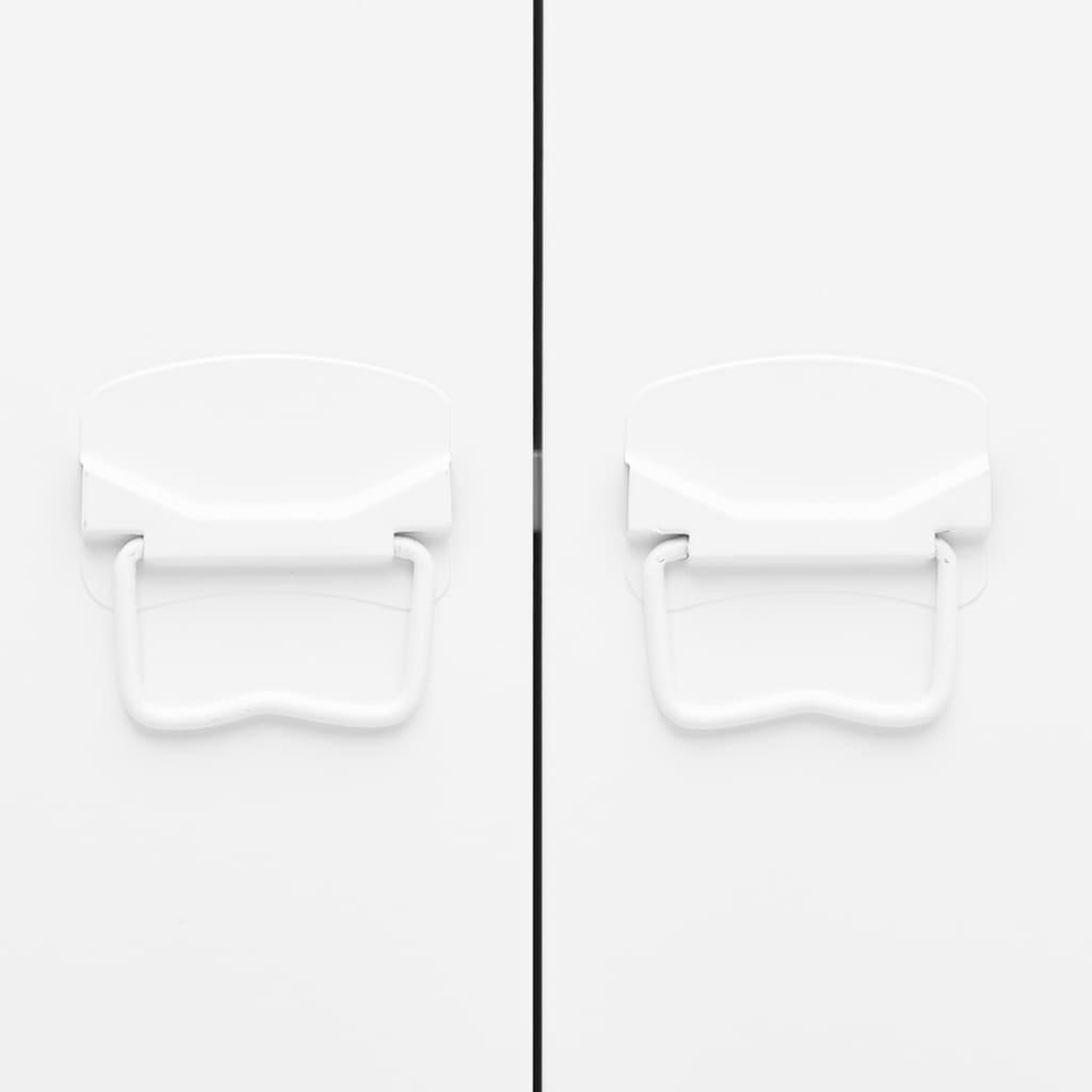 Industrial Bookshelf White 31.5"x12.6"x70.9" Steel at Set Shop and Smile