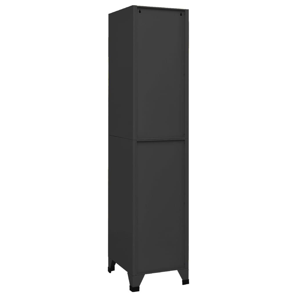Locker Cabinet Anthracite 15"x17.7"x70.9" Steel at Set Shop and Smile