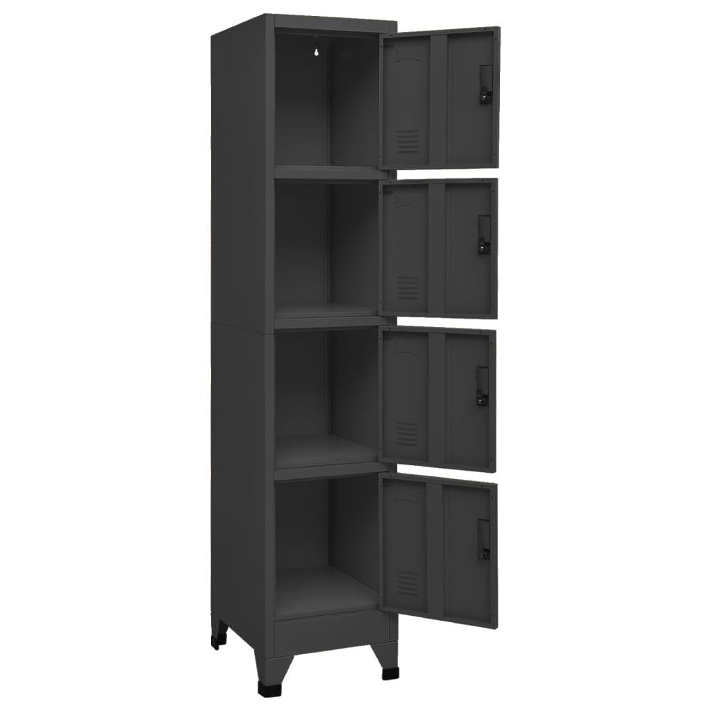 Locker Cabinet Anthracite 15"x17.7"x70.9" Steel at Set Shop and Smile