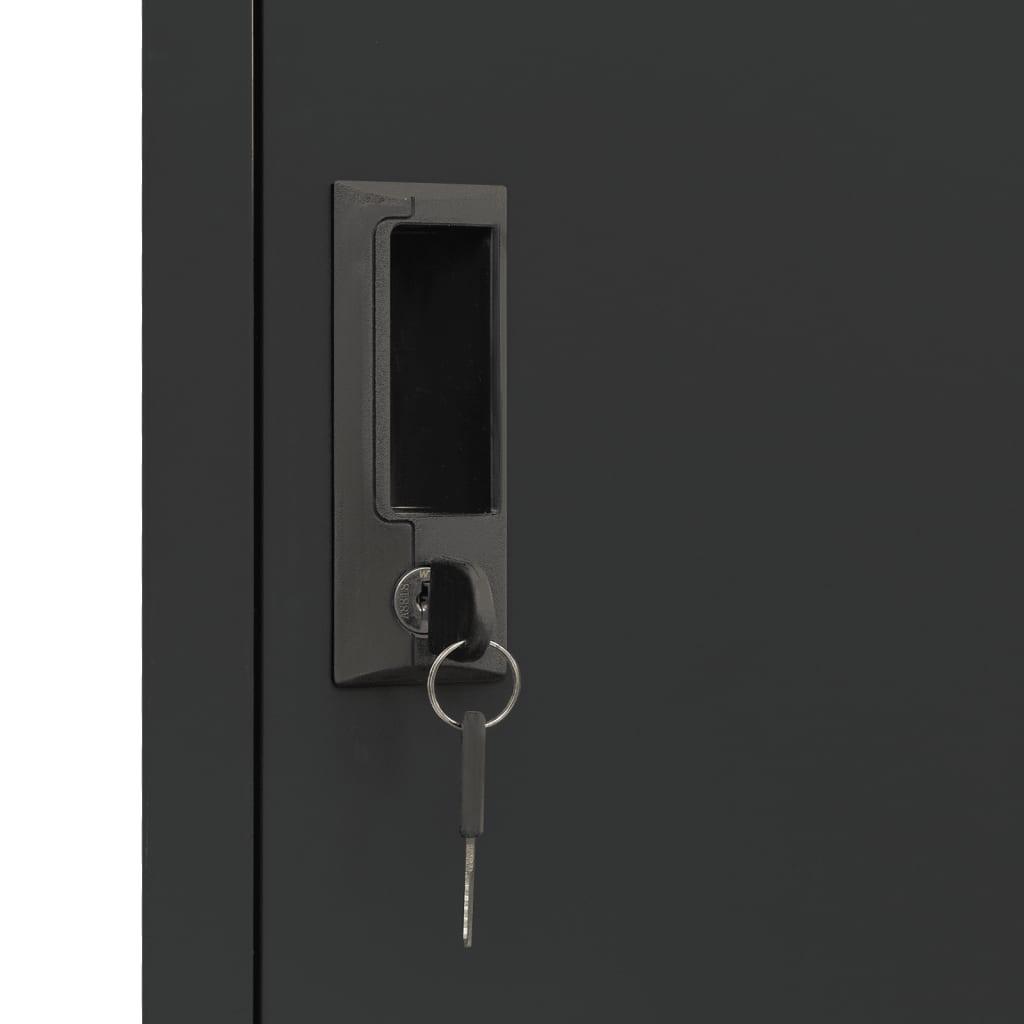 Locker Cabinet Anthracite 15"x17.7"x70.9" Steel at Set Shop and Smile