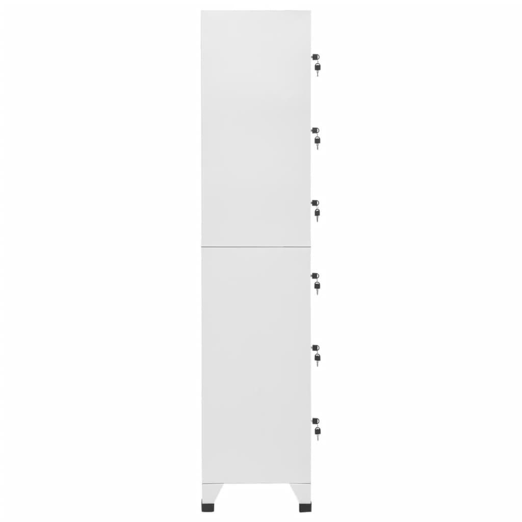 Locker Cabinet Light Gray 15"x15.7"x70.9" Steel at Set Shop and Smile