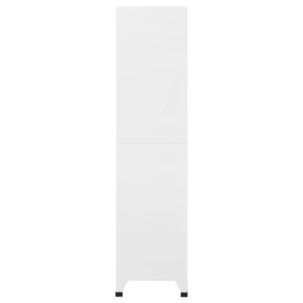 Locker Cabinet White 35.4"x17.7"x70.9" Steel at Set Shop and Smile