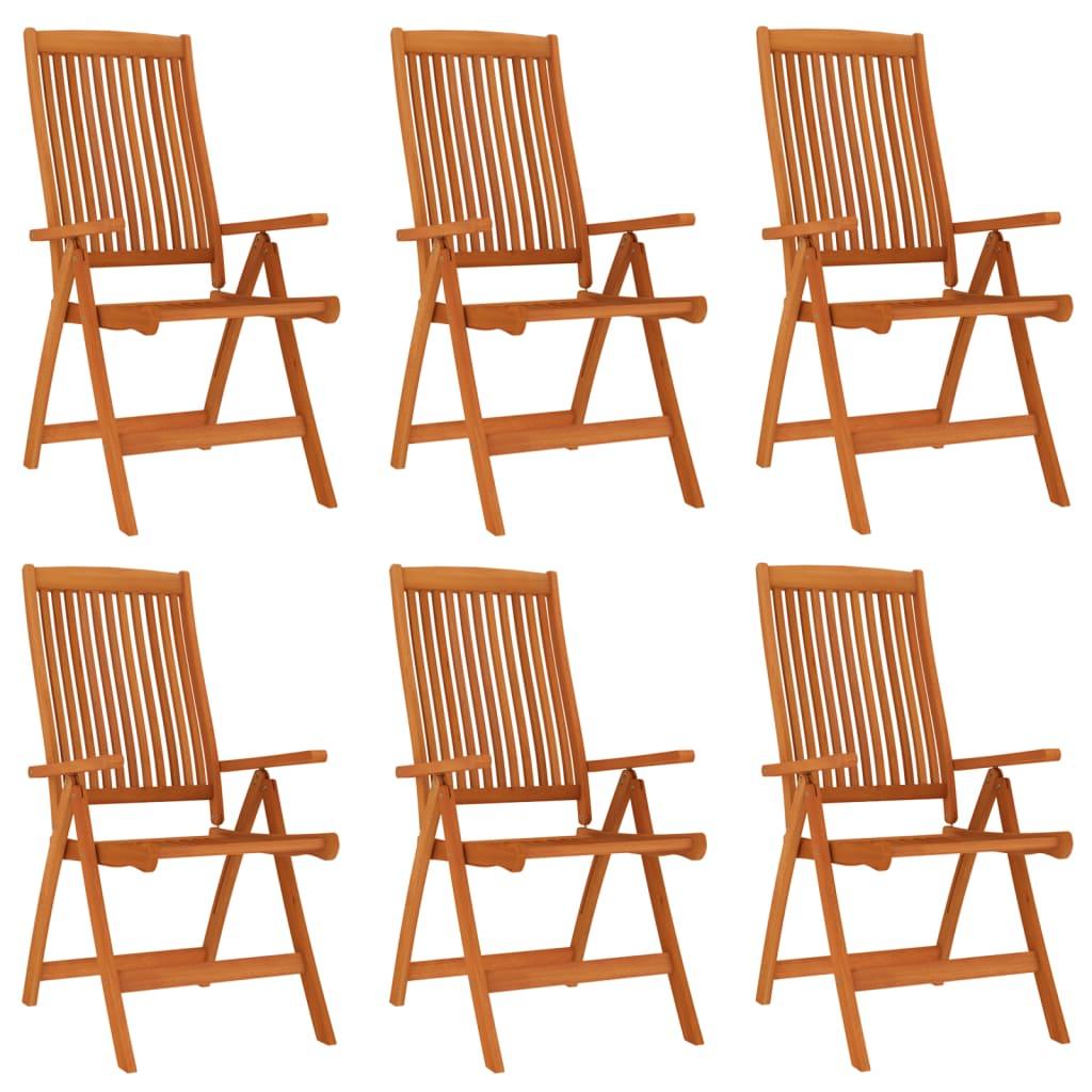 Folding Patio Chairs 6 pcs Solid Wood Eucalyptus at Set Shop and Smile