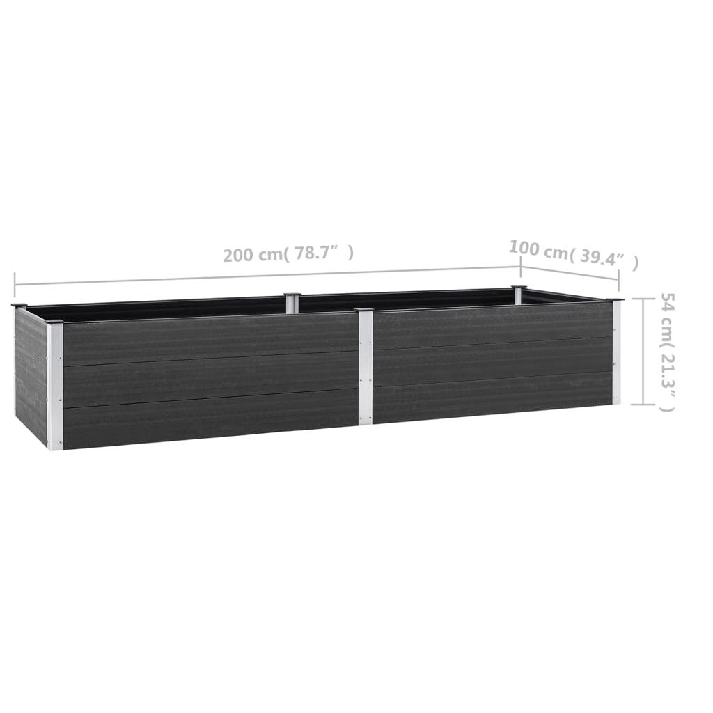 Garden Raised Bed 78.7"x39.4"x21.3" WPC Gray at Set Shop and Smile