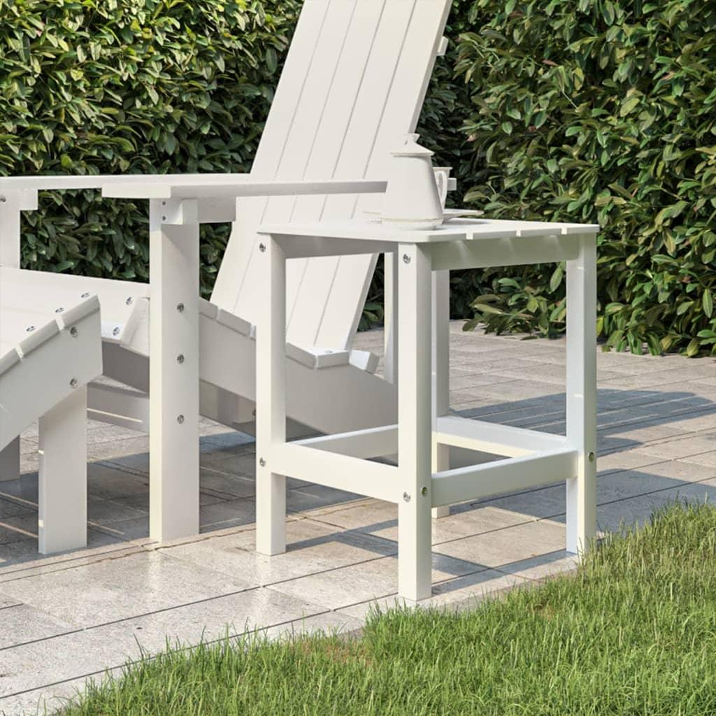 Patio Adirondack Table White 15"x15"x18.1" HDPE at Set Shop and Smile