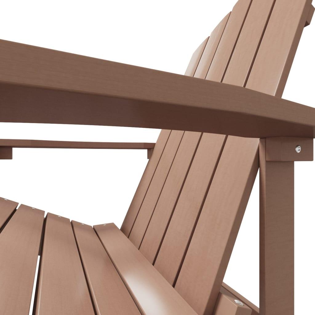 Patio Adirondack Chair with Footstool HDPE Brown at Set Shop and Smile